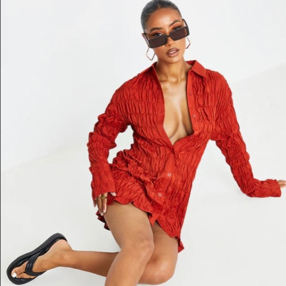 Prettylittlething ruched dress